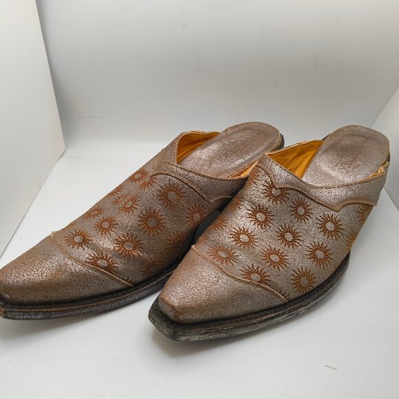 Old Gringo Pewter Mules, size 8.5B - Picture 2 of 6